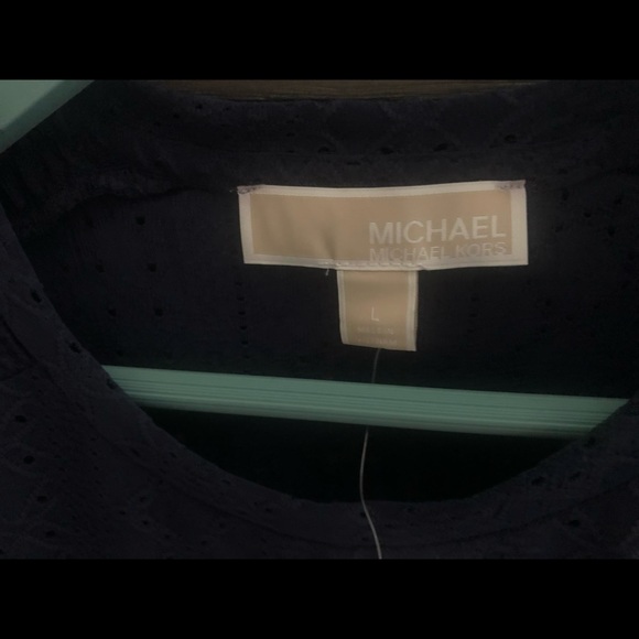 Michael Kors navy blue Sleeveless Blouse L - Picture 7 of 8